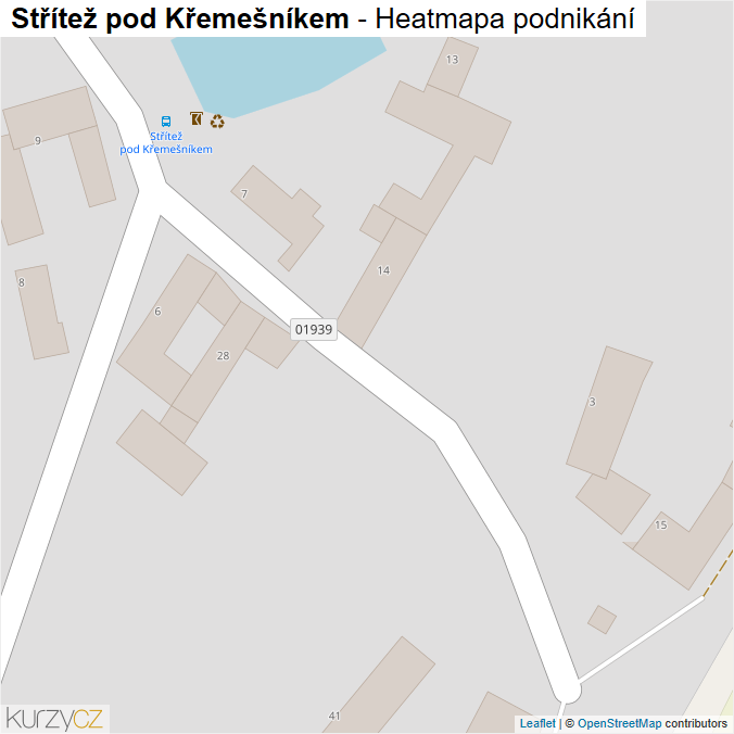 Mapa Střítež pod Křemešníkem - Firmy v obci.