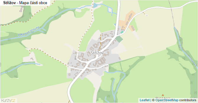 Střížov - mapa části obce