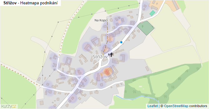 Střížov - mapa podnikání