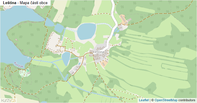 Leština - mapa části obce