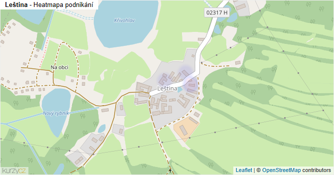 Leština - mapa podnikání