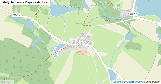 Malý Jeníkov - mapa části obce