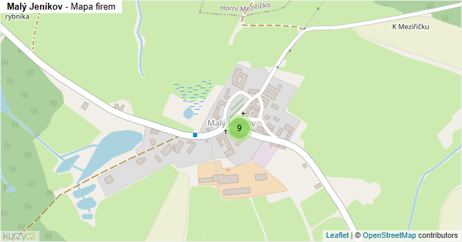 Malý Jeníkov - mapa firem