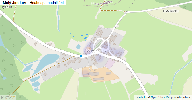 Malý Jeníkov - mapa podnikání