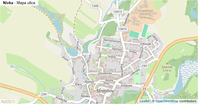 Nivka - mapa ulice