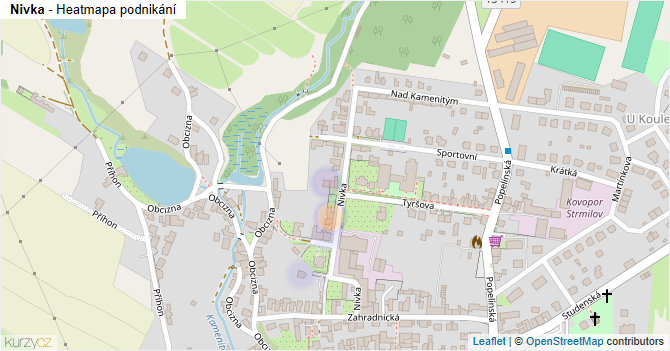 Nivka - mapa podnikání