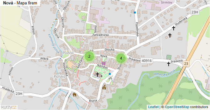 Nová - mapa firem