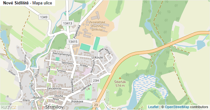 Nové Sídliště - mapa ulice