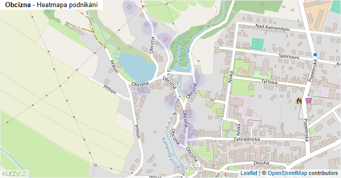 Obcizna - mapa podnikání