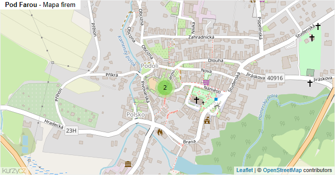 Pod Farou - mapa firem