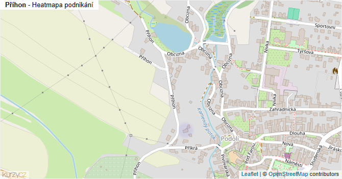 Příhon - mapa podnikání