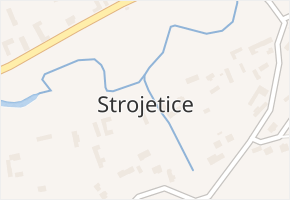 Strojetice v obci Strojetice - mapa části obce