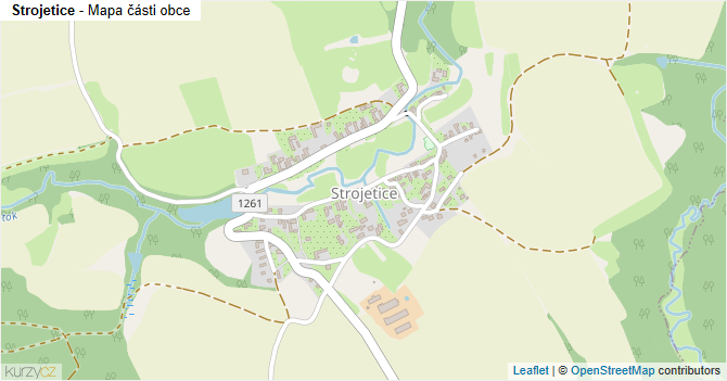 Strojetice - mapa části obce