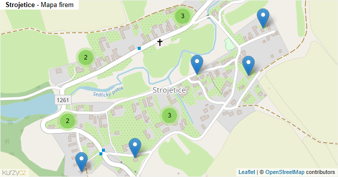 Strojetice - mapa firem