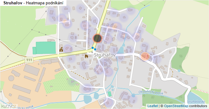 Struhařov - mapa podnikání