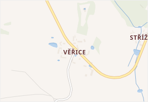 Věřice v obci Struhařov - mapa části obce