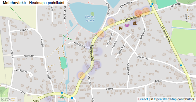 Mnichovická - mapa podnikání