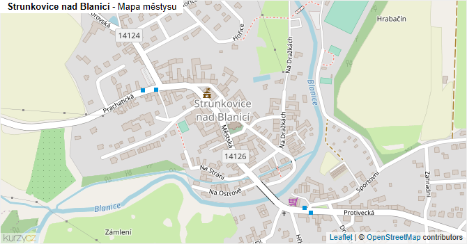 Strunkovice nad Blanicí - mapa městysu