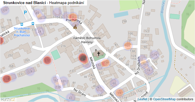 Strunkovice nad Blanicí - mapa podnikání