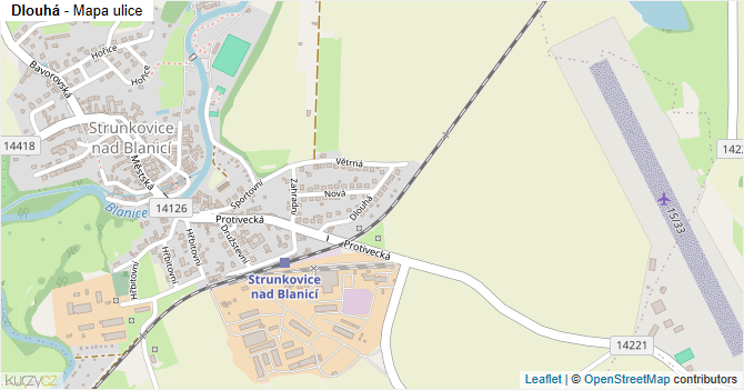 Dlouhá - mapa ulice