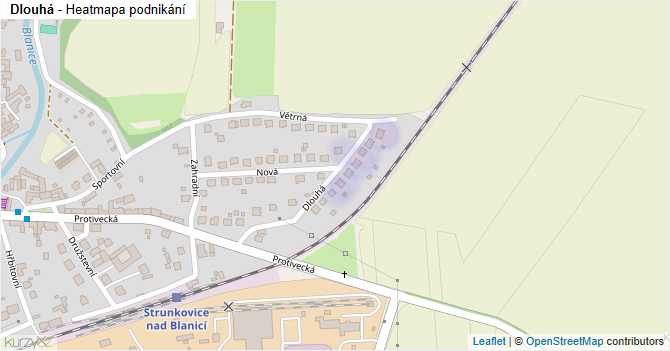 Dlouhá - mapa podnikání
