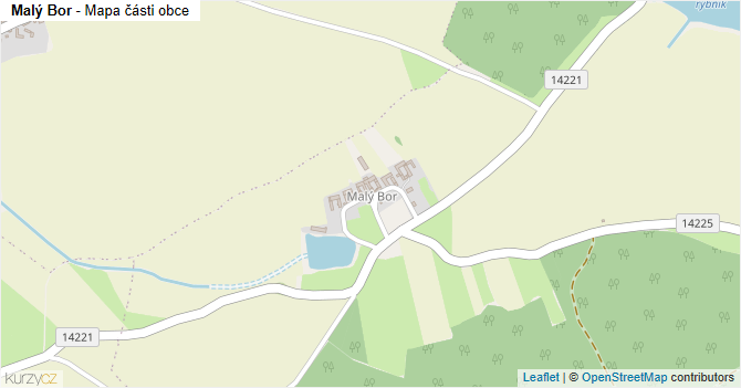 Malý Bor - mapa části obce