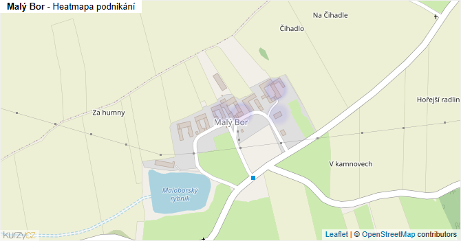 Malý Bor - mapa podnikání