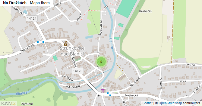 Na Dražkách - mapa firem