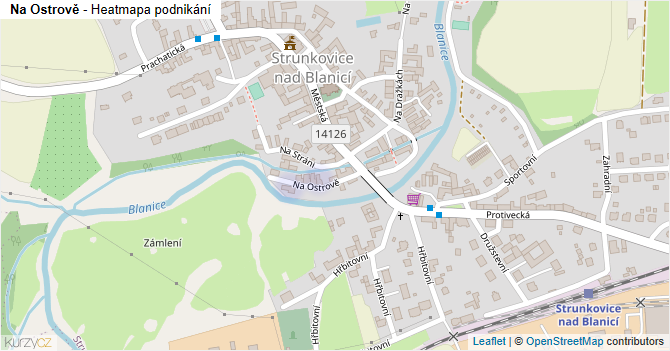 Na Ostrově - mapa podnikání
