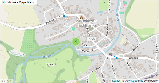 Na Stráni - mapa firem