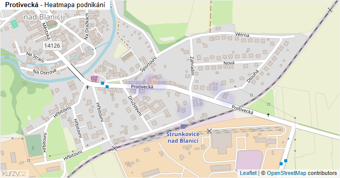 Protivecká - mapa podnikání