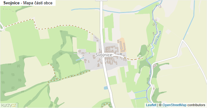 Svojnice - mapa části obce
