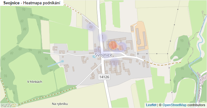 Svojnice - mapa podnikání
