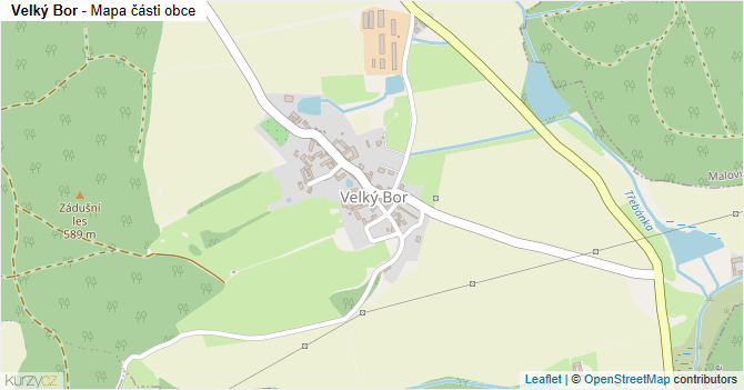 Velký Bor - mapa části obce