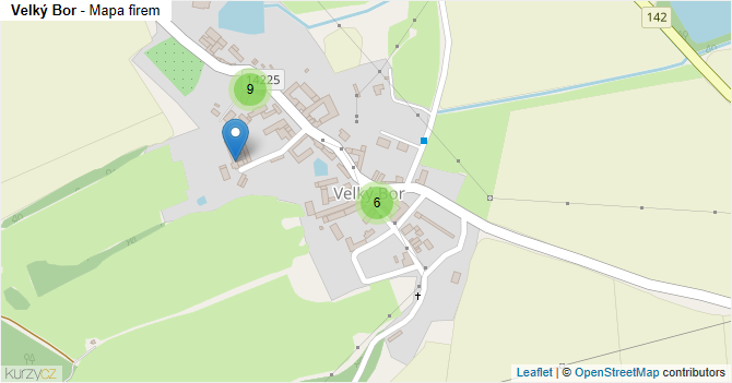 Velký Bor - mapa firem