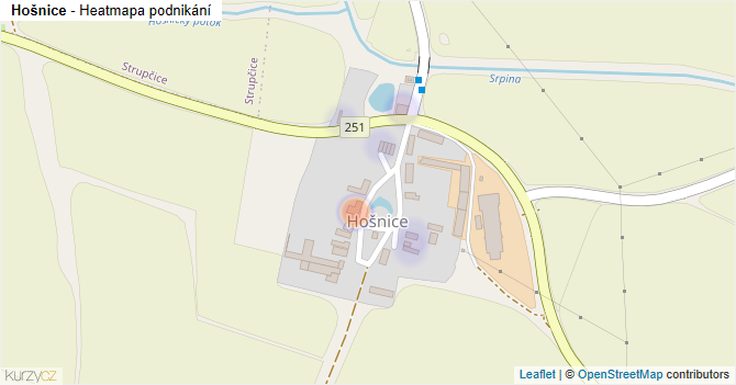 Hošnice - mapa podnikání