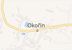Okořín v obci Strupčice - mapa části obce
