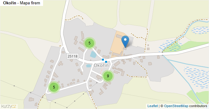 Okořín - mapa firem