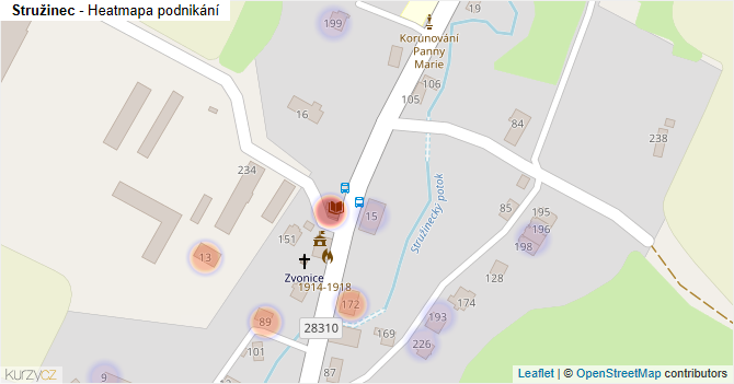 Stružinec - mapa podnikání