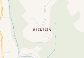 Bezděčín v obci Stružinec - mapa části obce