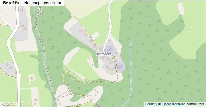 Bezděčín - mapa podnikání
