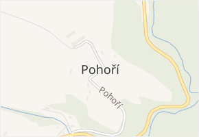 Pohoří v obci Stružinec - mapa části obce