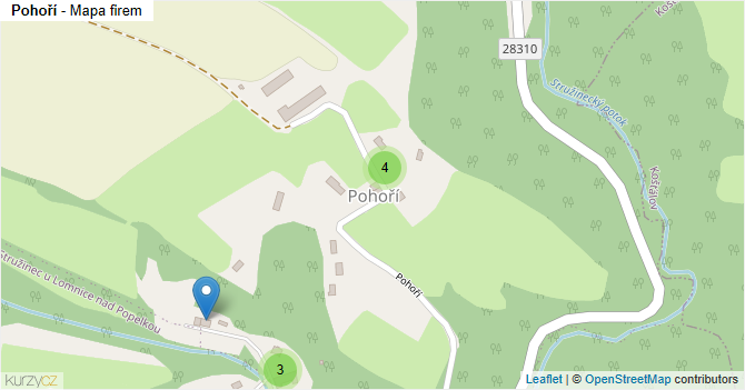 Pohoří - mapa firem