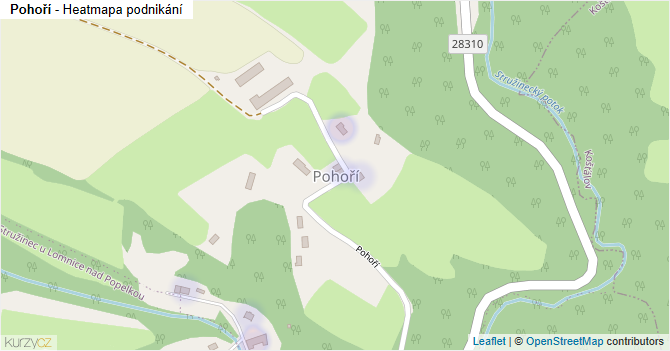 Pohoří - mapa podnikání
