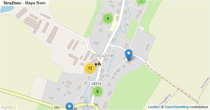 Stružinec - mapa firem