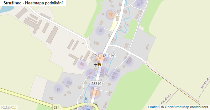 Stružinec - mapa podnikání