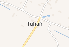 Tuhaň v obci Stružinec - mapa části obce
