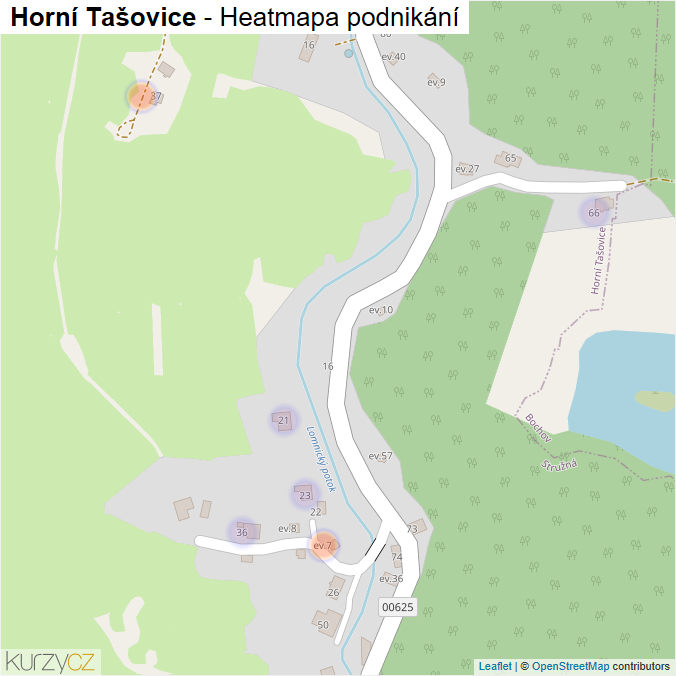 Mapa Horní Tašovice - Firmy v části obce.