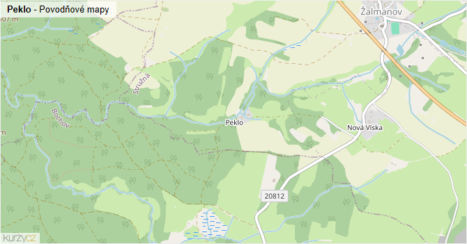 Peklo - záplavové mapy stoleté vody