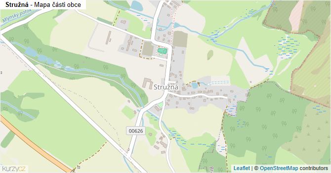 Stružná - mapa části obce